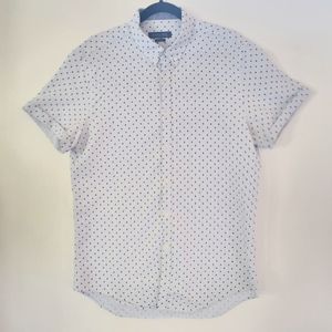 ZARA MAN SLIM FIT  Short sleeve button-down men's shirt blouse XLARGE